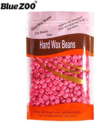 Bluezoo Depilatory Pearl Hard Wax/Brazilian Granules Hot Film Wax Bead For Hair Removal(stripless) (Shimmering Rose)