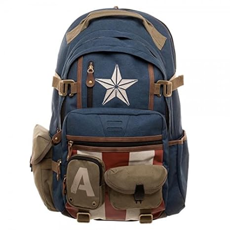 Marvel Captain America Besser Rucksack mit Herringbone Accents - von Bioworld