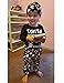 4Pcs Halloween Outfit Set Baby Boys Girls Funny Romper (6-12 Months, black01)