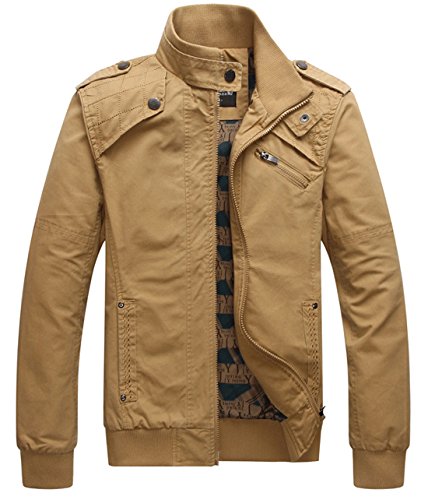 Chouyatou men s casual long sleeve full zip jacket with…