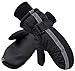 SimpliKids Kids Winter Ski Mittens Insulation Waterproof Boys Snowboard Mittens,S,Black