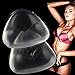 Women V-Shaped Silicone Bra Insert Chest Enhancer Pads for A-C Cups, Clear Medium
