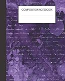 Composition Notebook: Vintage Mermaid Letters Faux Ombre Glitter Glam College Ruled Notebook Lined School Journal