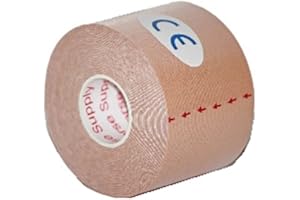 PRAIRIE HORSE SUPPLY Kinesiology Tape Pro, Athletic Waterproof Muscle Support Adhesive Kinesio Sport Tape for Athletes 2 inches x 16.4 feet Single Roll, Beige