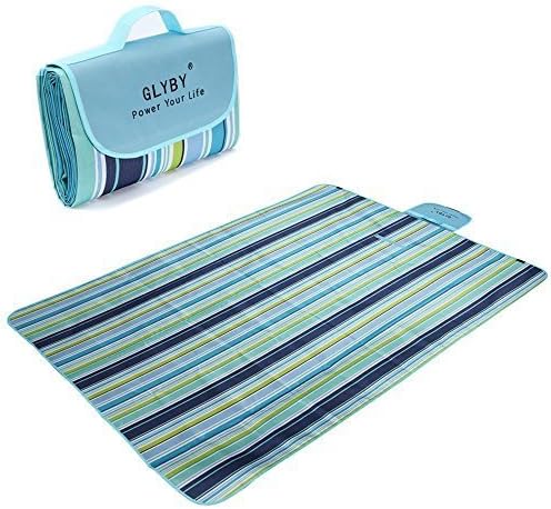 Picnic Blanket, Glyby Waterproof Portable oversized 80"x58" Beach Mat