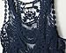 Zacoo Women's Vintage Crochet Lace Tank Top One Size Color light blue