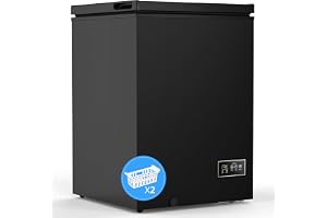 COWSAR 3.5 Cu.Ft Chest Freezer, 14â„‰ to -40â„‰ Ultra-Low Temperature Deep Freezer with 2 Removable Stainless Steel Baskets, Electronic Control, 7 Level Adjustable Thermostat