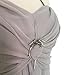 Xfang Women's Chiffon Dress Halloween Cosplay Costume Grey Long Train Dress