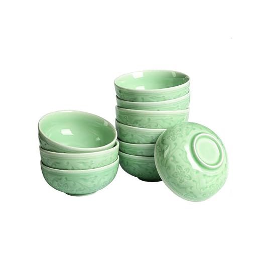 Mjb Tazón De Arroz Tazón Pro-Green Celadon Vajilla Tazón Chino ...
