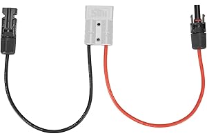 Waterproof 50 Amp Solar Panel Cable Y Adapter Connector 30cm 4mm² 12awg Anderson Plug to Mc4 Male Female Connector for Solar 