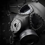 VILONG Airsoft Mask Outdoor Sports Tactical Paintball mask Full Face Skull CS Mask With double filter fan CS edition Perspiration Dust Face Guard (Black)