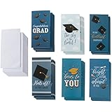 36-Pack Graduation Cards â€“ Money Cards, 6 Designs, Money Gift Card Holder Ideal for High School, College and More, Graduation Party Favors, Envelopes Included, 3.5 x 7.25 Inches