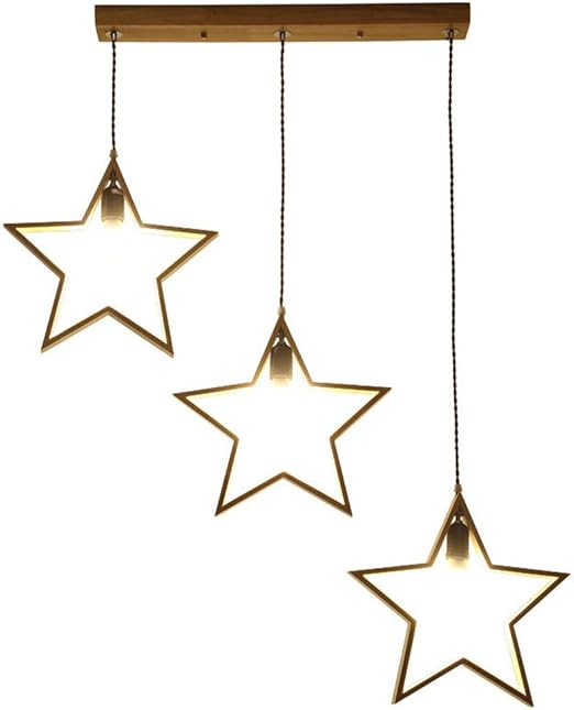 madera led estrella de cinco puntas