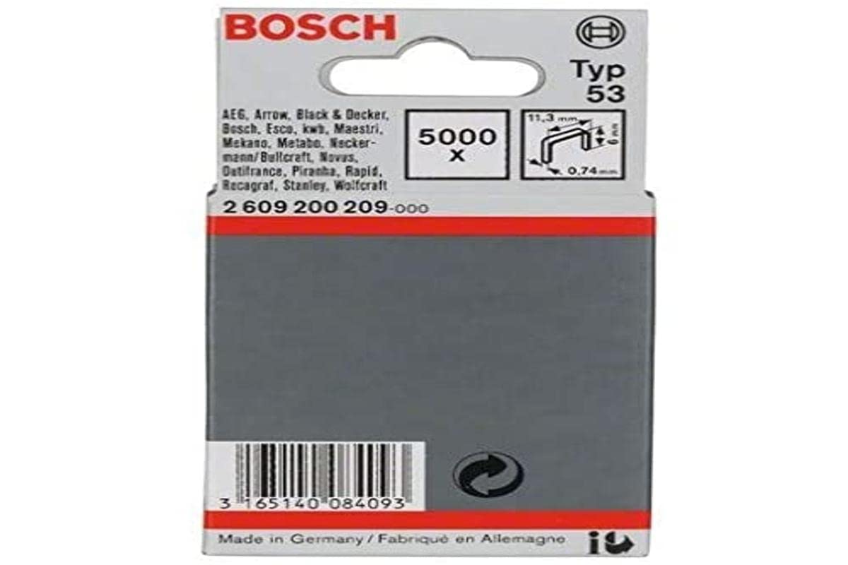 Bosch Accessories 2609200209 Agrafe à Fil Fin Type 53 11,4 X 0,74 X 6 Mm