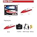 SZJJX RC Boat Remote Control Racing Boat High Speed Electric 4 Channels for Pools, Lakes and Outdoor Adventure JX802 Red