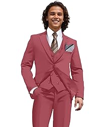 Men's 3 Pieces Suit Set Slim Fit Suits for Men Big