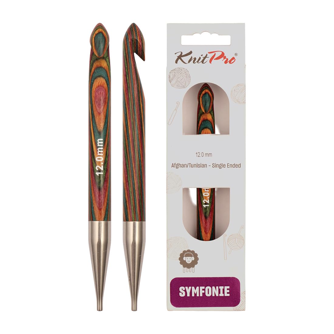 KnitPro Symfonie Afghan/Tunisian Crochet Hook | 12.00mm