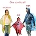 TOOTO Disposable Emergency Raincoats Convenient Portable Hook Poncho Ball For Outdoor Activities,6 Pcs Random Color,One Size Fit All Adults Kids,In Case Rainy Day