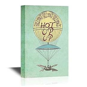 Canvas Wall Art - Vintage Style Hot Balloons - Gallery Wrap Modern Home Art | Ready to Hang - 12x18 inches