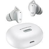 Monster N-Lite 206 Wireless Earbuds Bluetooth 5.4 in Ear Headphones, Bluetooth Ear Buds Built-in Microphone, Touch Control, Comfortable Fit, USB-C Fast Charging, IPX6 Waterproof, 25H Playtime, White
