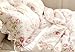 FADFAY Shabby Pink Rose Floral Print Pillowcases Elegant Country Style Vintage Lace Ruffles Bedding Pillow Covers Standared Size 19