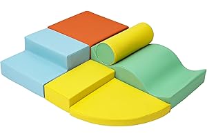 Joyspirit Foam Climbing Blocks Set - 6PCS Indoor Active Playset, Soft Climbing Indoor Set for Infants, Preschools, Toddlers