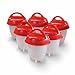 Cuisinette 6 Pack Egglettes EggCooker, Hard & Soft yolk maker from Non Stick Silicone material,No Shell,Boiler,Poacher, and Steamer