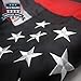 VSVO Thin Red Line American Firefighter Flag 3x5 ft with Embroidered Stars and Sewn Stripes with Grommets Black Red and White US Flag