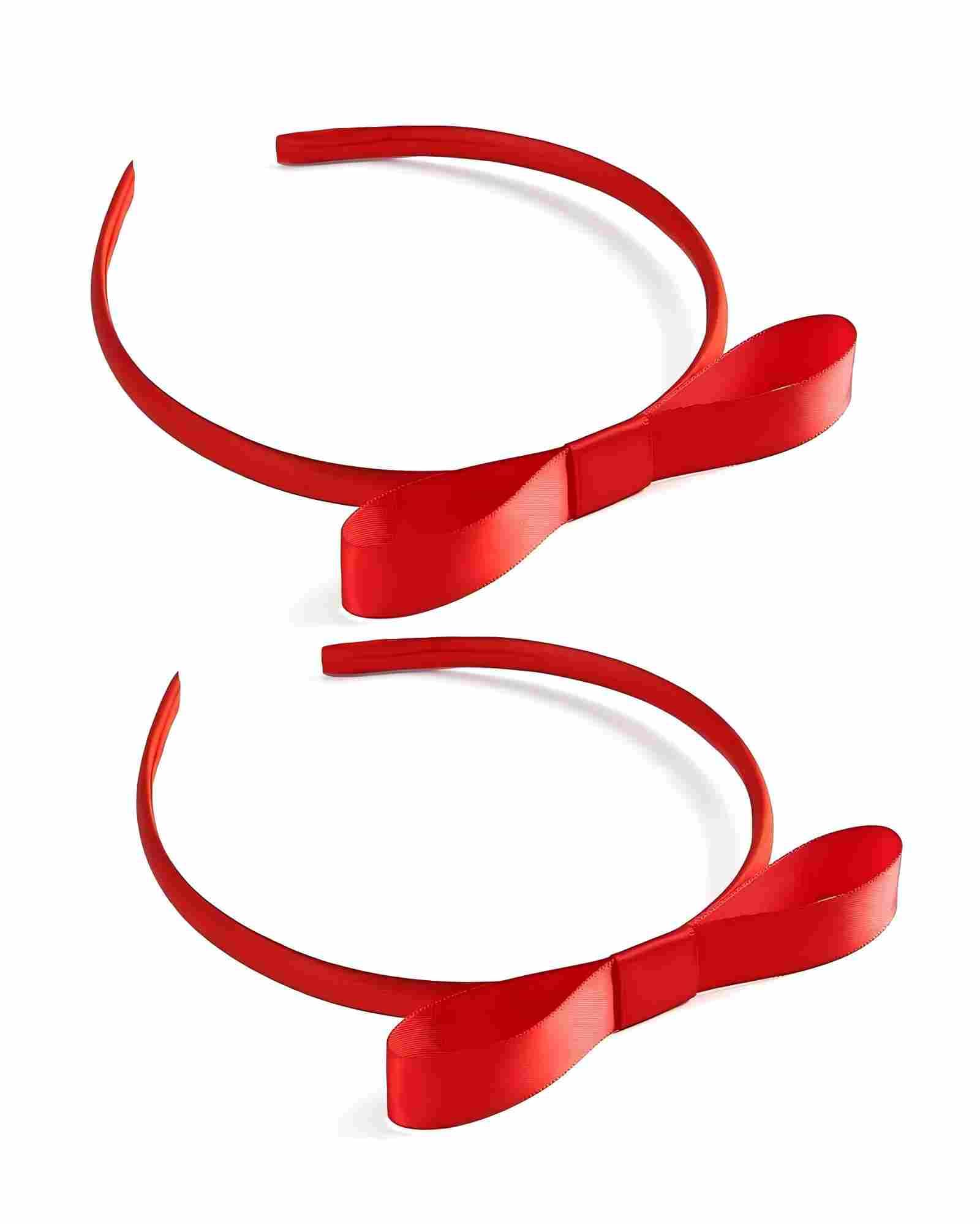 Photo 1 of Uparea 2PCS Red Bow Headbands for Girls & Women?Cute Hair Bow Hoops for World Book Day, Party, Cosplay, Matilda Costume