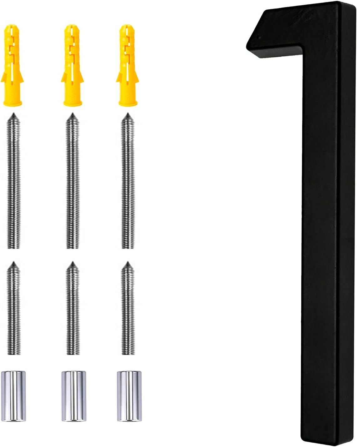 Address Signs - 6 Inch Modern House Numbers Floating Black House Street Home Address Number For House Floating Mount Or Flush Mount Zinc Alloy House Number For Outside 6 Inch Number 1