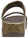 FitFlop Women's Lulu Metallic Snake Slide, Bronze, 8 M US