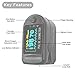 Facelake FL-350 Pulse Oximeter with Carrying Case & Batteries & Lanyard, Black