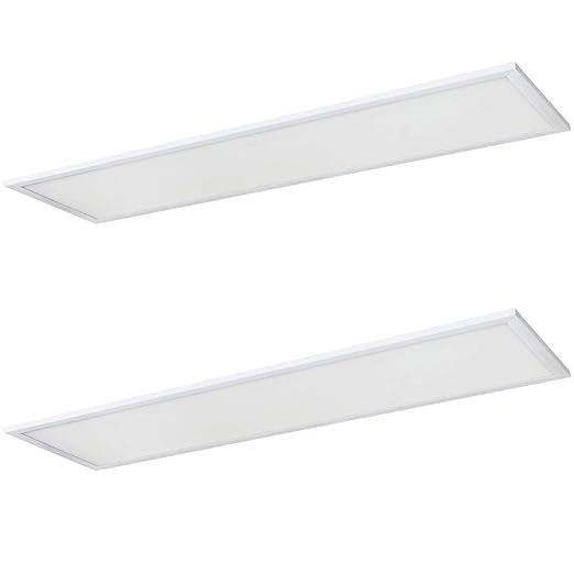 Pack Of 2 1x4 Rectangle Led Lay In Troffer Grid Dimmable Light