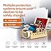 Alltripal Charging Station for Multiple Devices Bamboo Docking Station Organizer with 5 USB Ports Charger Compatible with iPhone Airpods iwatch Cell Phone