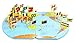 WISDOMTOY Wooden World Map Flag Matching Puzzle Geography Educational Toy Gift for Kids