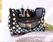 Cosmetic Bag - MakeUp Organizer - Lightweight Hanging Toiletry Travel Bag with Multiple Compartments in Polka Dot, Durable, Stylish & Fun