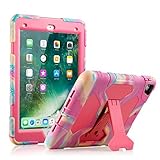 ACEGUARDER iPad Pro 9.7 Case Protective Kids Shockproof Impact Resistant Cases Covers for Apple 9.7 Pro Case (2016)-Fit for 2017/2018 Model New iPad 9.7 inch (PinkCamo/Rose)