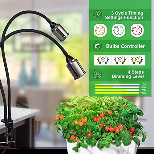 Bozily Clipon LED Grow Lights for Indoor Plants Full Spectrum