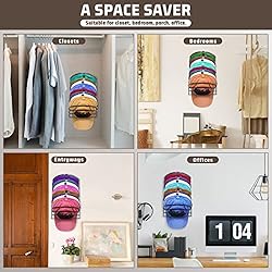 Fikoksol Hat Rack for Wall and Door, [2-Pack] Metal