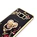 CaseHaven Galaxy S8 Case, Glitter Crystal Heart Floral Series - Slim Luxury Bling Rhinestone Clear TPU Case with Ring Stand for Samsung Galaxy S8 (2017) - Gold