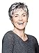 Emmor Short Grey Synthetic Wigs for Women Pixie Cut Wig Natural Realistic Daily Use Hair, Mix Black & White Fiber