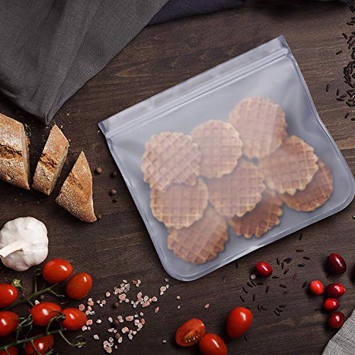 10 Pack Seal Reusable Storage Bags, Food Preservation storage Bags/Food Grade/Versatile Preservation Bag Container for Food snacks, Lunch sandwiches, Fruit, Make-up, Stationery, Travel Storage - Thumbnail 4