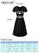 MSBASIC Sun Dresses Women Summer Casual Short Sleeve Flared Flowy Wrap Dress for Women X-Large Black