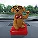 Glumes Solar Dancing Toy Dog Solar Powered Dancing Dolls Swinging Animated Bobble Dancer Car Decor