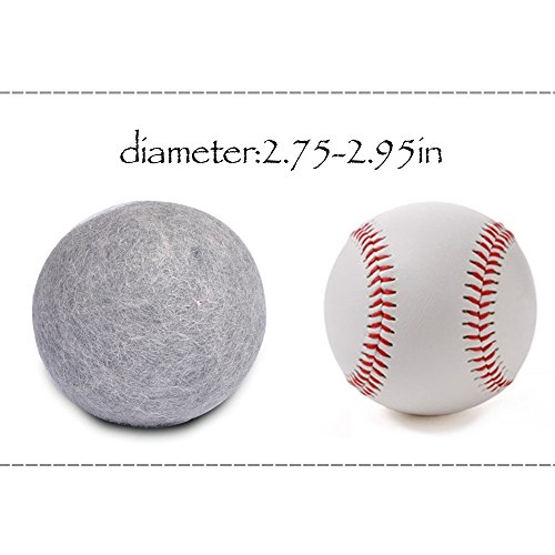 image for Yazer Pack of 6 Wool Dryer Balls XL Handmade Organic Zealand Natural F