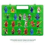 Life Made Better Solid, Reinforced Green Toy Carrying Case, Compatible with Lego Ninjago Mini Ninja Figurines, This Box is Not Created by Lego
