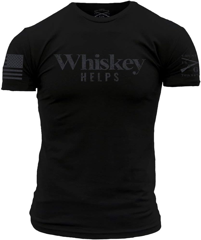 Grunt Style - Outdoors Whiskey Helps Men's T-Shirt
