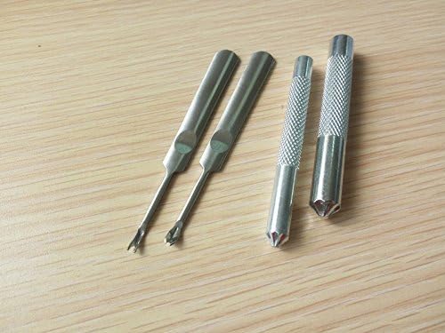 BECUTE Leather Skiving Groover Edge Beveler and Eyelet Flower Punch Tool Kit for Leathercraft DIY