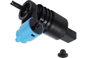 ASUBHA Windshield Washer Pump, Double Hole Car Windshield Wiper Pump OEM #8260A059, 8260A021, 8260A082 Compatible with Dodge, Jeep, Chrysler, Ford, Audi, Chevy