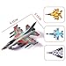 EXERCISE N PLAY Airplane Toys Set, Die Cast Metal Toy Airplanes Set of 4, Pull Back Model Airplanes Gift for Kid Over 3 Years, Friction Powered Design (Military Planes and Jets)